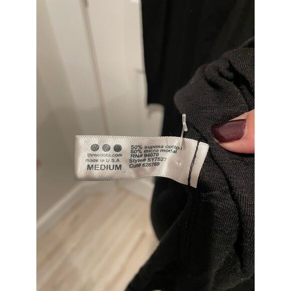 Three dots long black cardigan size medium - Picture 5 of 6